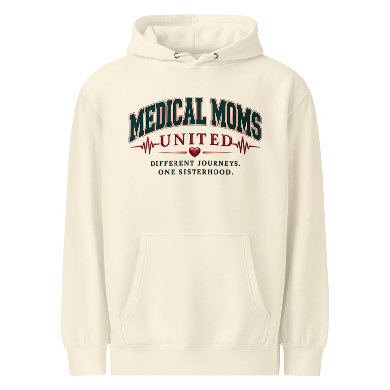 Medical Moms United | Sisterhood Design | Unisex Hoodie – S, Sandshell