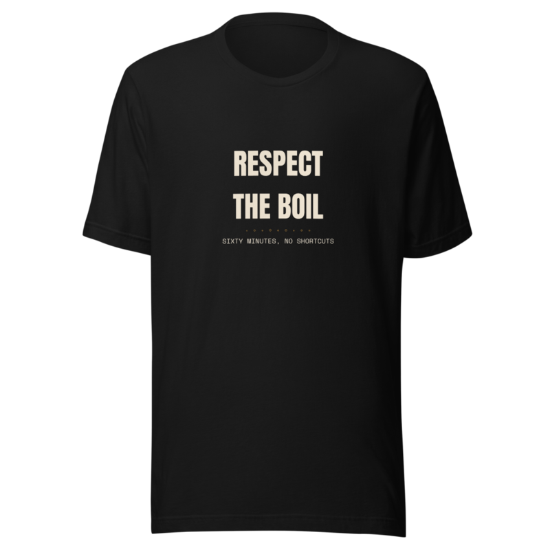 RESPECT THE BOIL Tee — Homebrewing merch