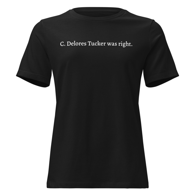 C. Delores Tucker Tee - White (Women's) – S, Black
