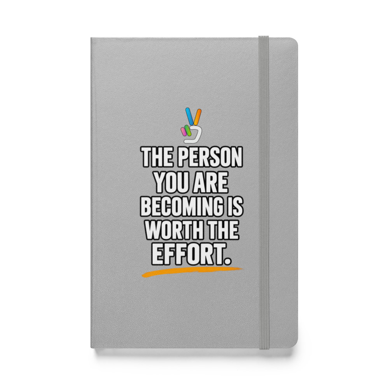 Worth the Effort Notebook – 5.5″×8.5″, Silver