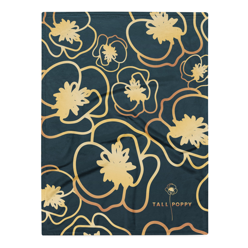 Tall Poppy 30"x40" Gold Poppies Throw Blanket 