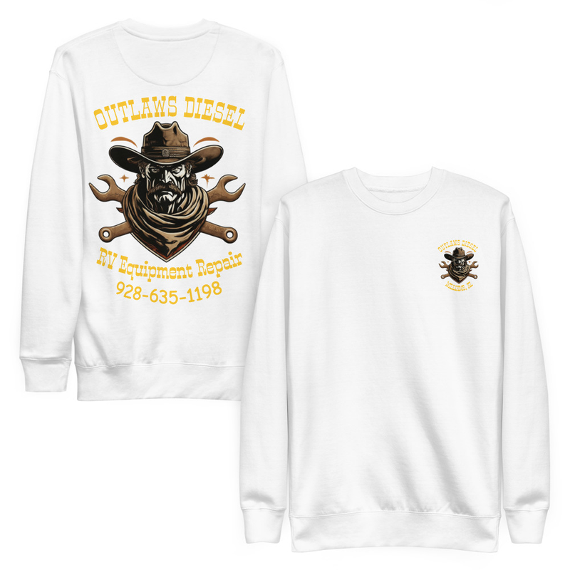 Outlaws Unisex Sweatshirt – S, White