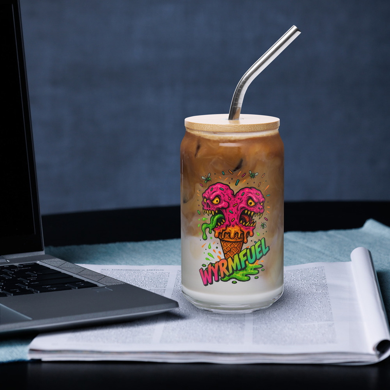 Scream Cone 16oz Can Glass