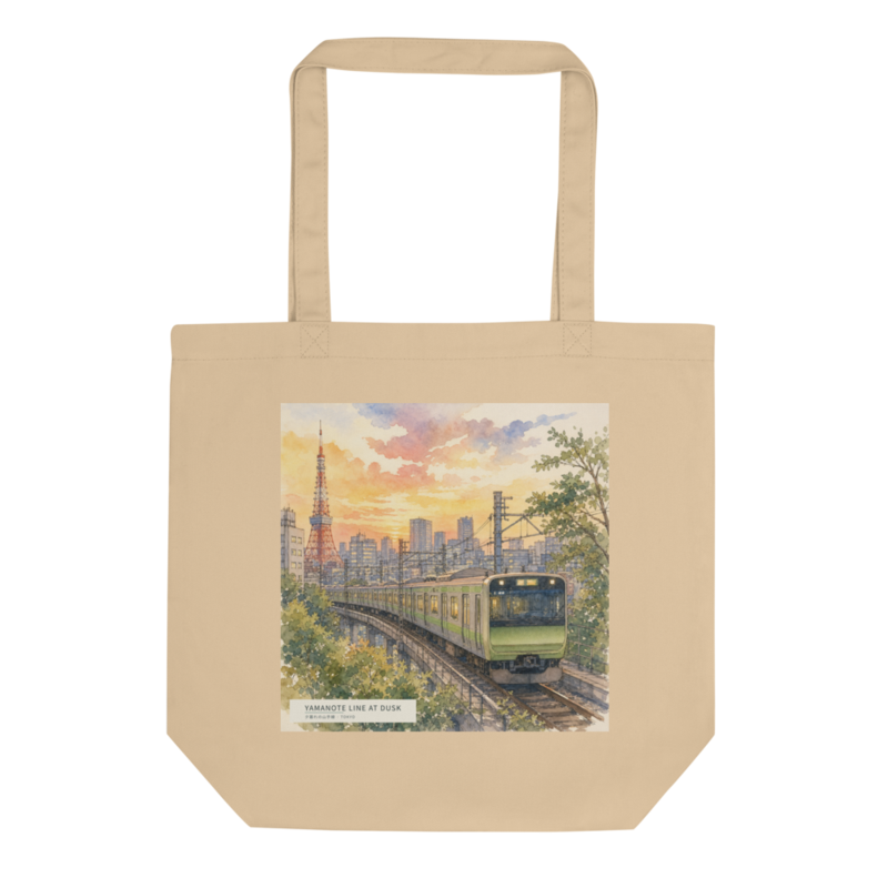 Yamanote Line at Dusk tote bag