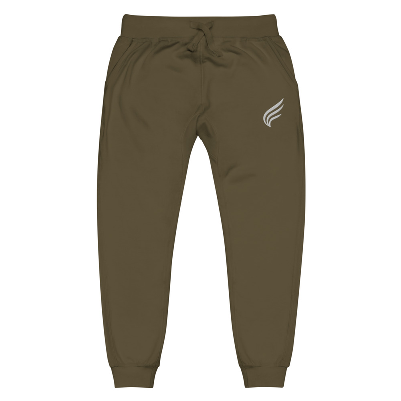 ATHLEURE® Unisex fleece sweatpants – XL, Military Green