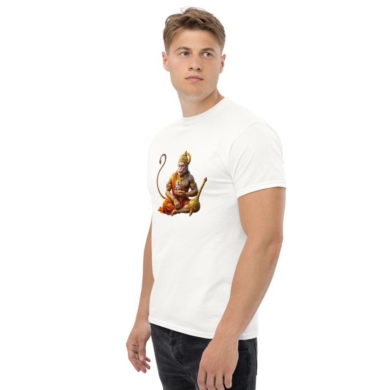Hanuman Meditation Tee – XL, White