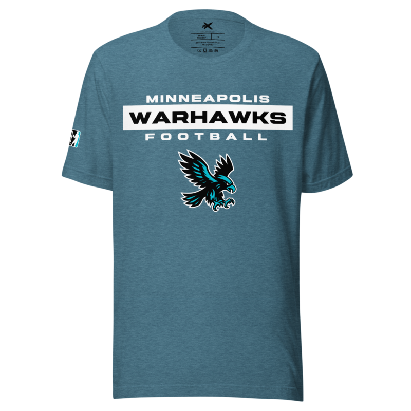 Minneapolis Warhawks - Big Font Tee – S, Heather Deep Teal