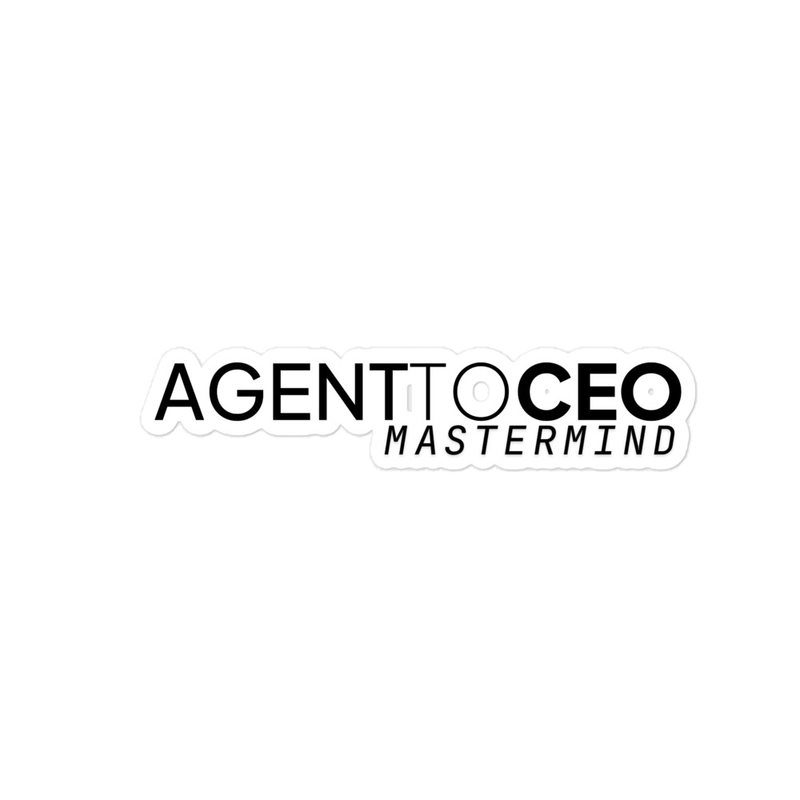 Agent To CEO Mastermind Bubble-free stickers – 5.5″×5.5″, White