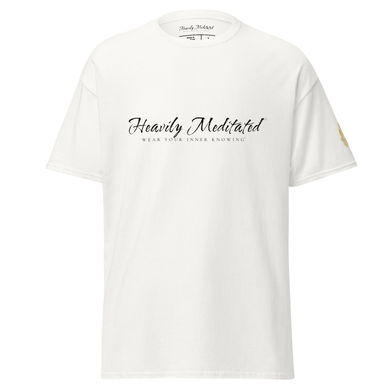Unisex Soft Tee - Heavily Meditated – S, White