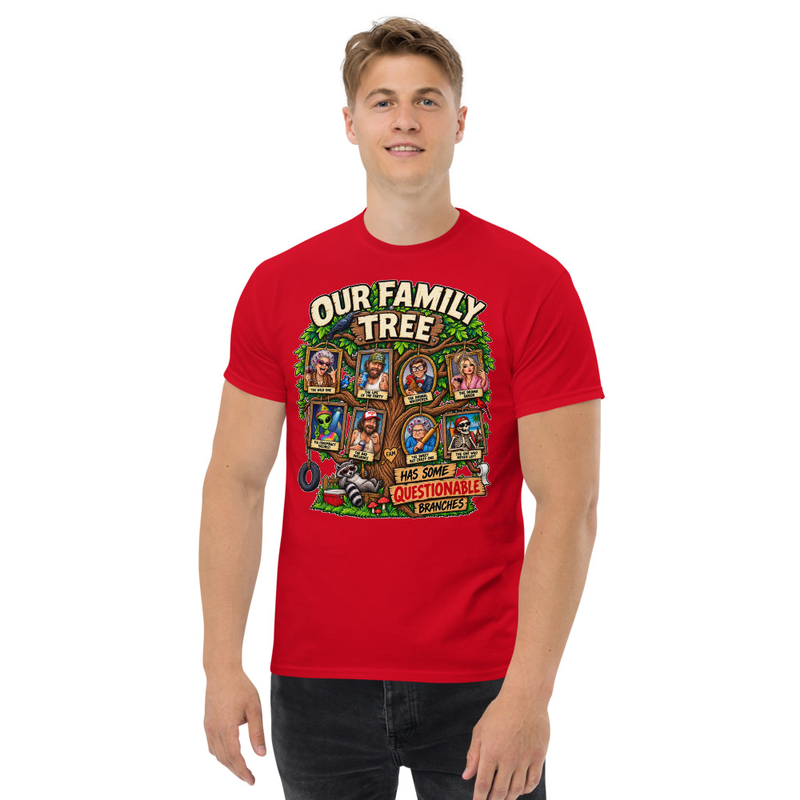 Questionable Family Tree - Unisex classic tee – L, Red