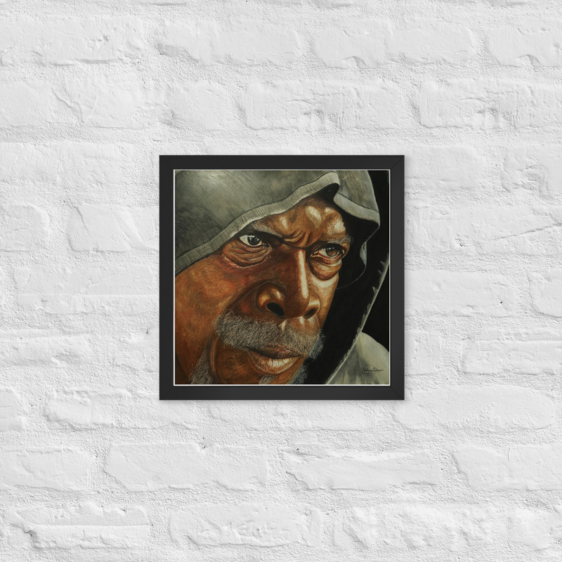 Intensity Framed Poster – 14″×14″, Black
