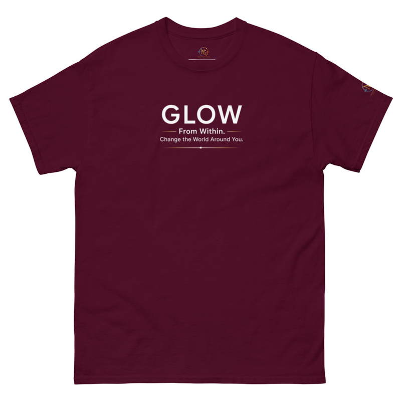 Glow Unisex classic tee (White letters)