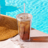 Clear plastic tumbler view 4