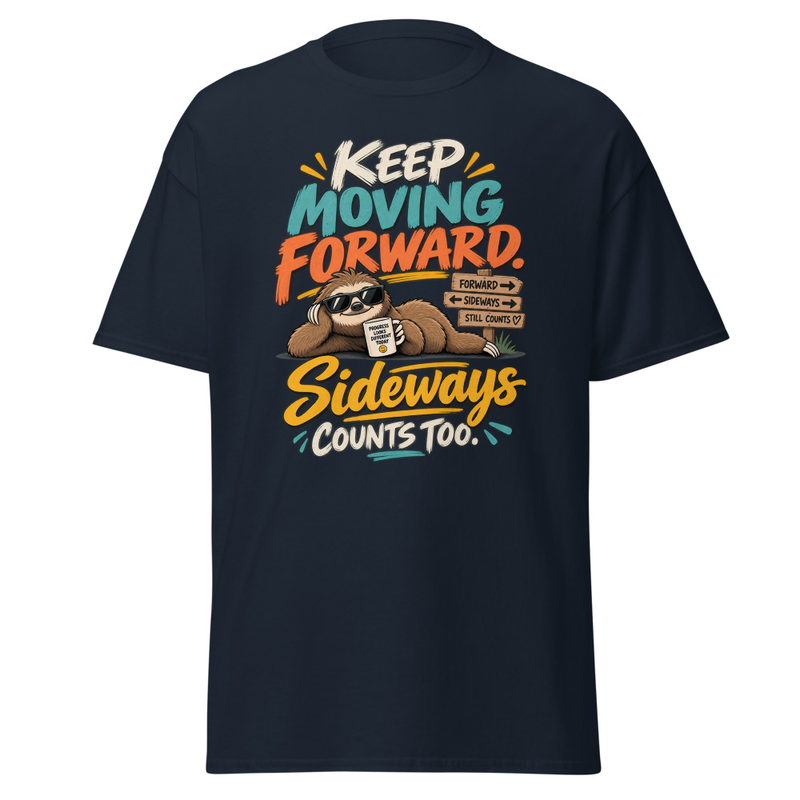Keep Moving - Unisex classic tee – S, Navy