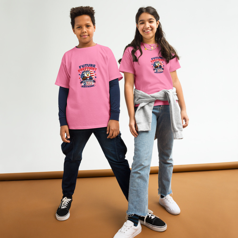 BMT Kids Future President Youth classic tee – XS, Azalea