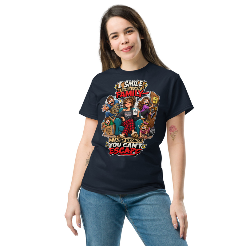 You can't scape - Unisex classic tee – XL, Navy