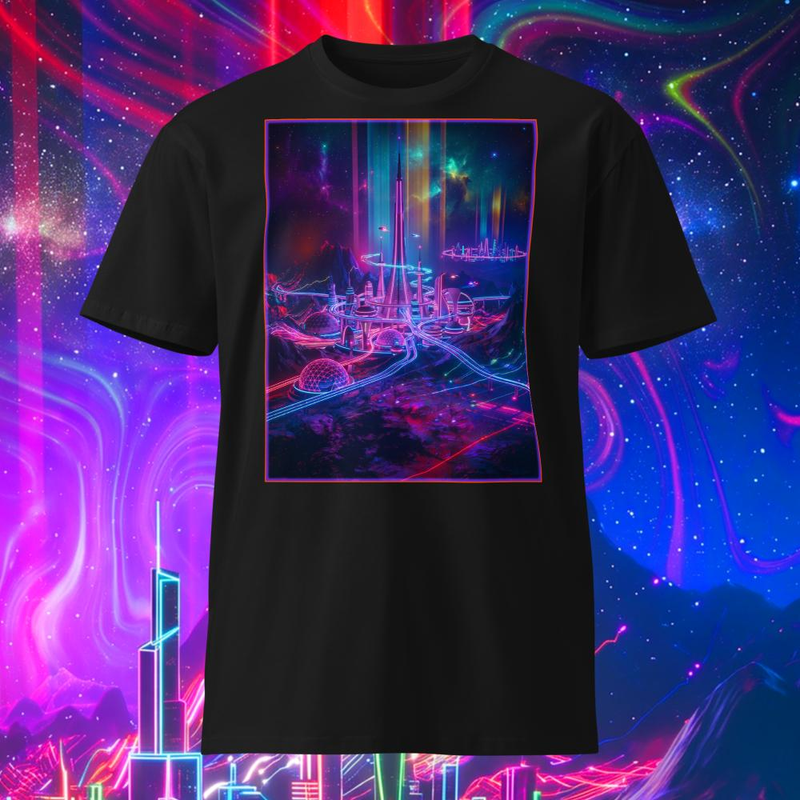Space Rock Neon Retro City