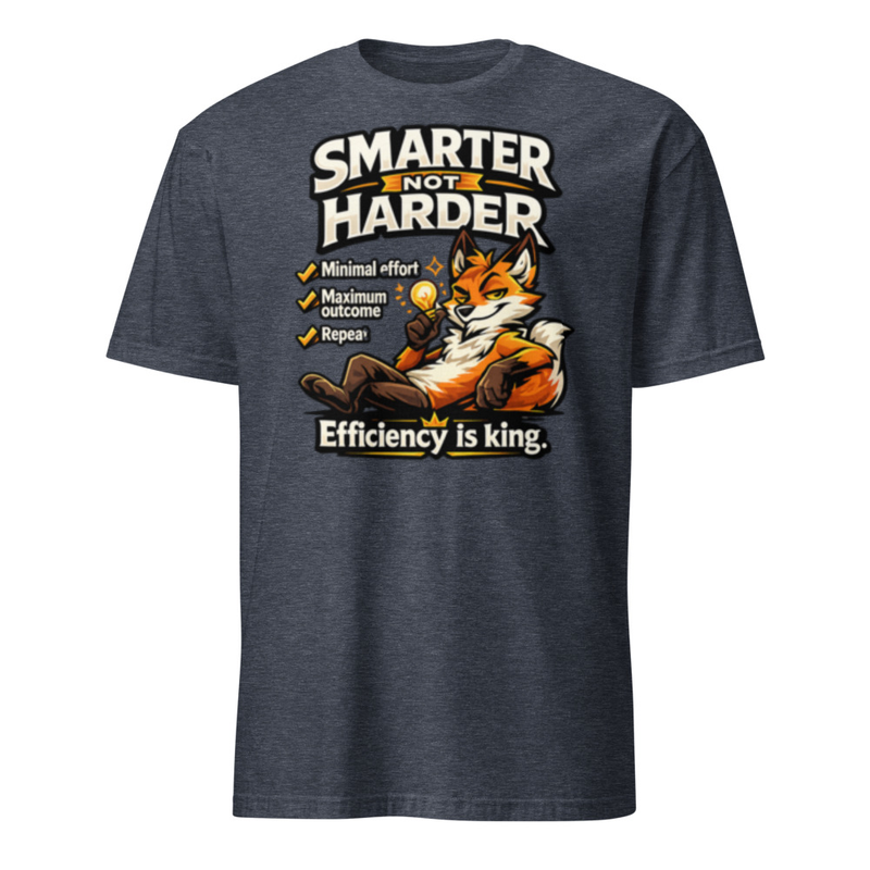 Smarter Not Harder Tee – 3XL, Heather Navy