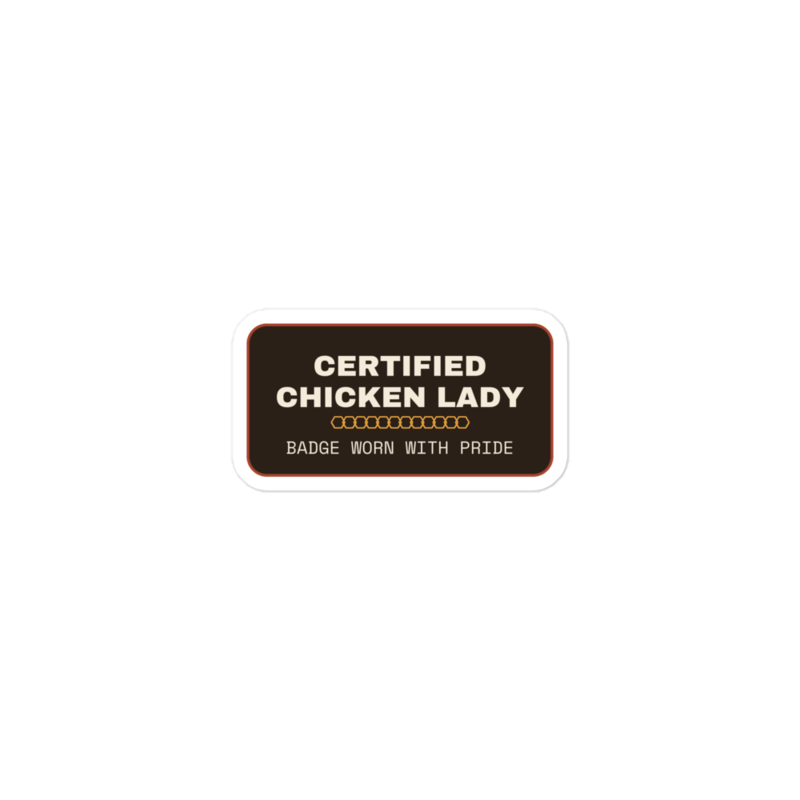 CERTIFIED CHICKEN LADY Sticker mockup