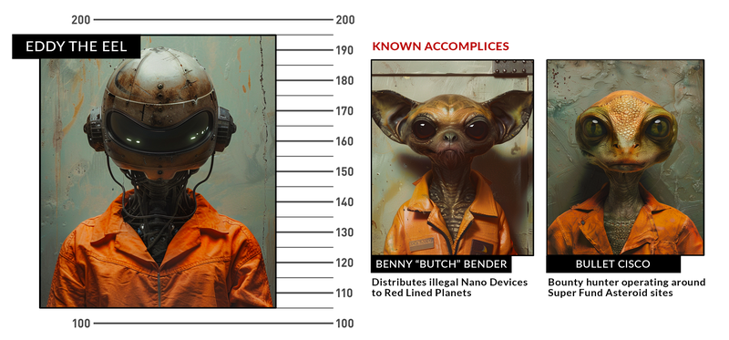 Alien Mugshots - Eddie the Eel