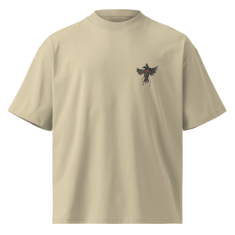 Haims Unisex organic oversized high neck t-shirt