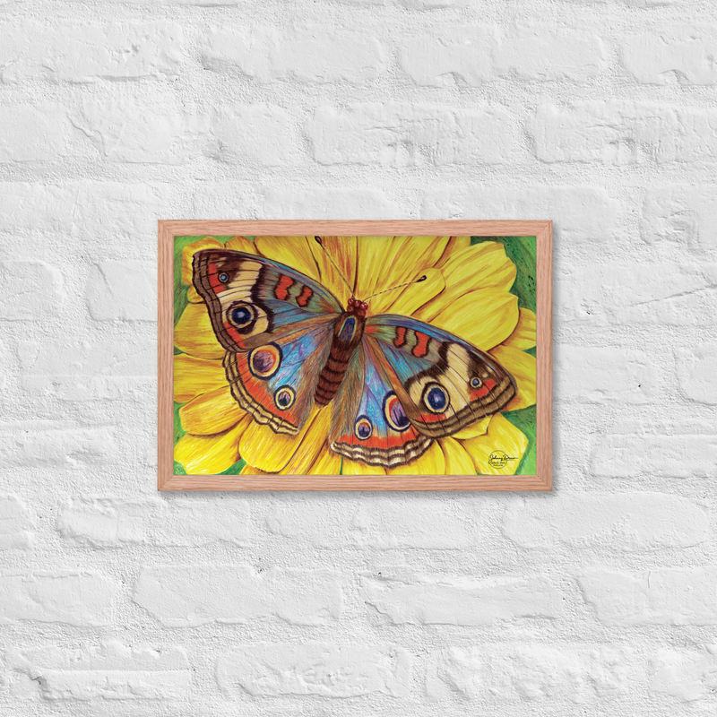 On The Wings Of Love Framed Print – 12″×18″, Red Oak