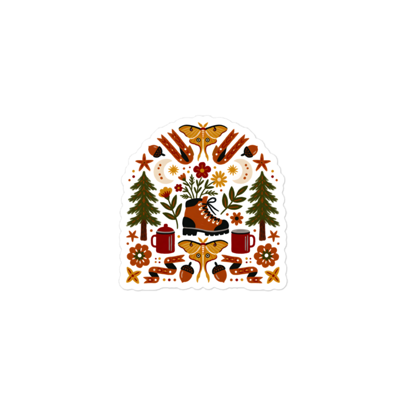 Folkart Hikerfolk Sticker (Artist Series) mockup