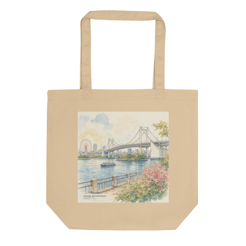Odaiba Waterfront tote bag