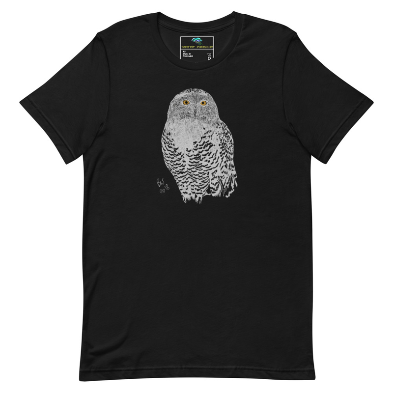 Snowy Owl (Bubo scandiacus) - Bella Canvas T-Shirt