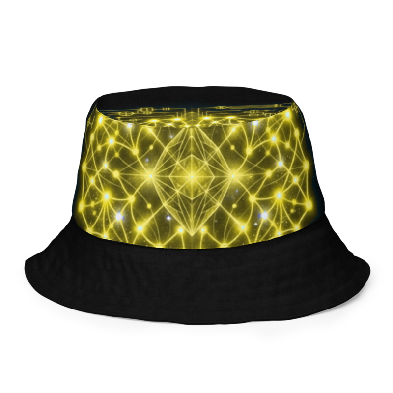 Uncle Benny ® Neural Link Sync IBM Quantum Computer Bucket Hat Neon Yellow EST. 2020