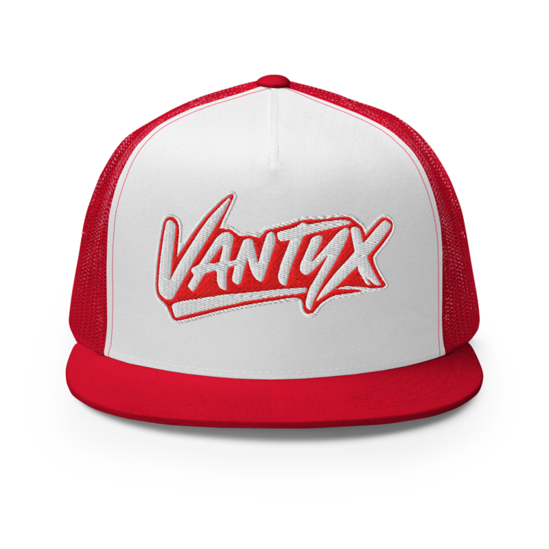 Vantyx - Snapback Trucker Cap - White & Red