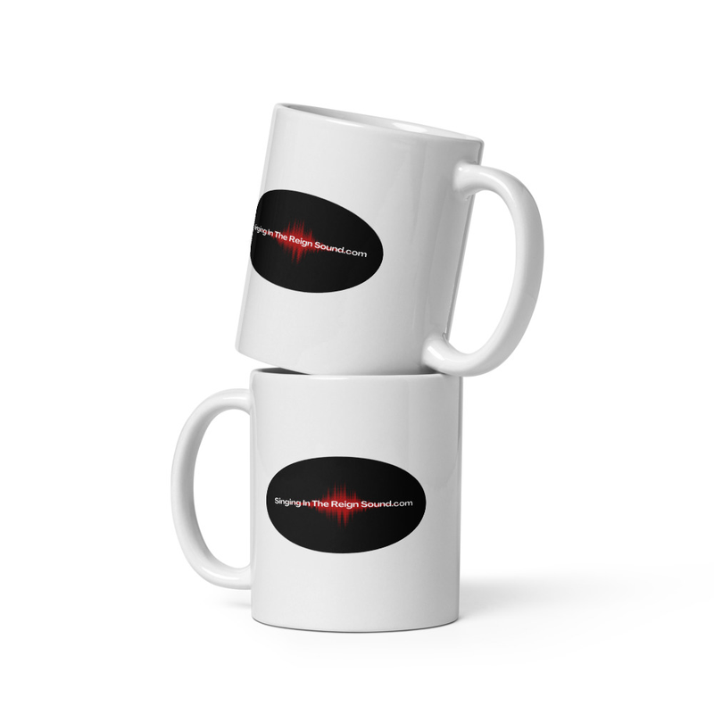 White glossy mug
