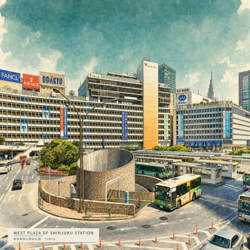 West Plaza of Shinjuku Station(新宿駅西口駅前広場)のアートワーク