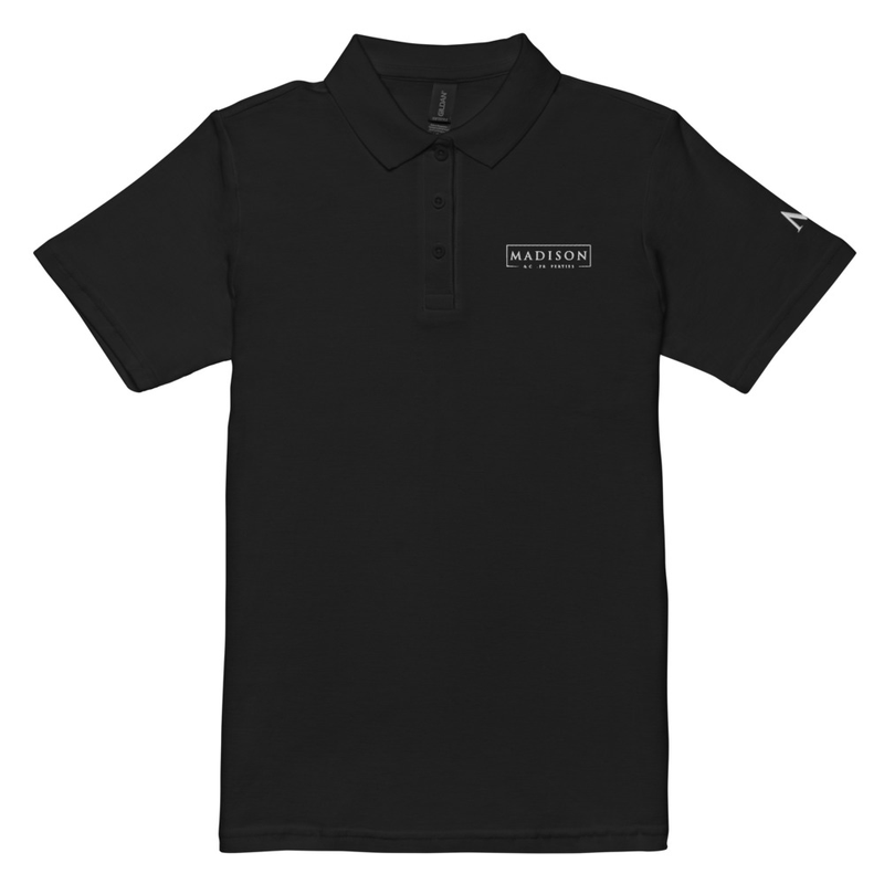 Women’s Madison Embroidered Polo - Black/Navy