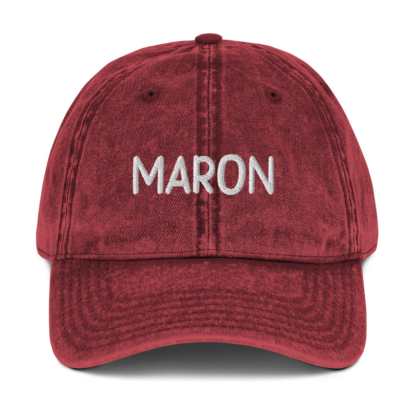 Italian Curse Word - Maron - Vintage Cotton Twill Cap - Dad hat - Funny Hat - Funny Gifts - Greatest Dad Hats - Funniest Dad Hats