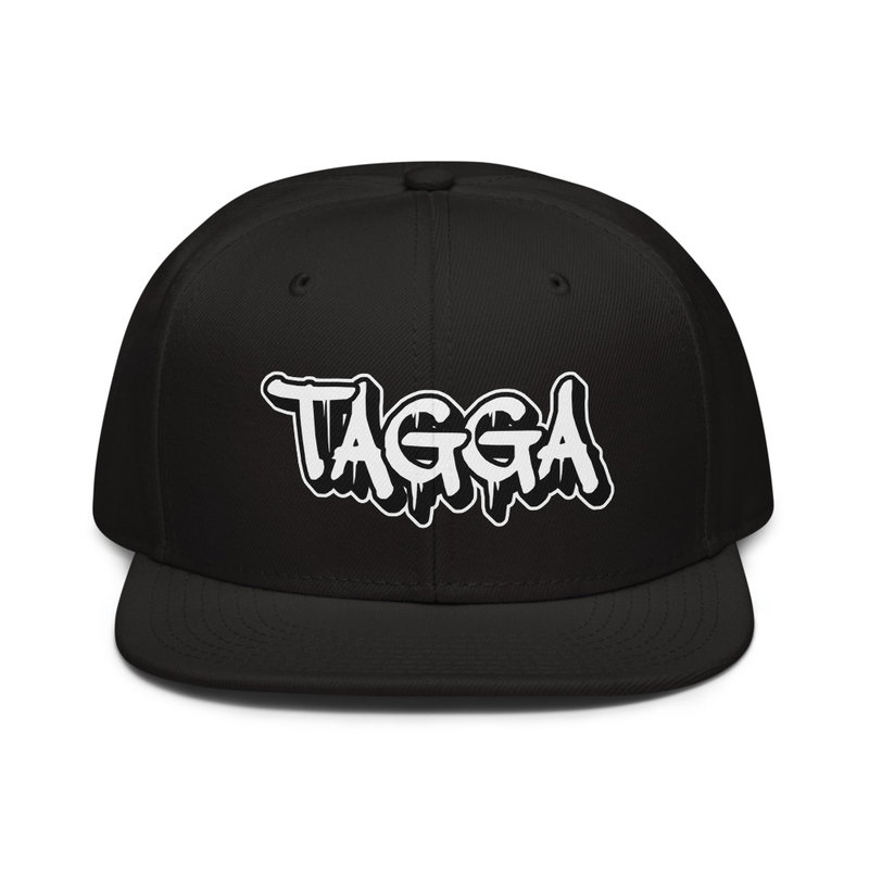 TAGGA BLK/WHT LETTER Snapback Hat