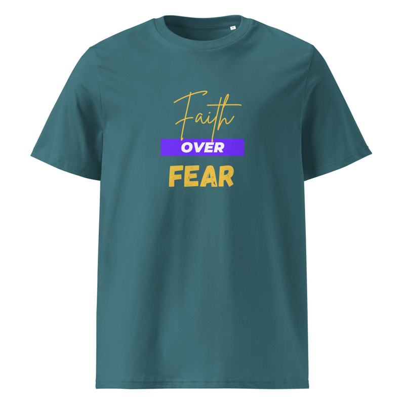 Faith Over Fear Unisex Organic Cotton T-Shirt – S, Stargazer