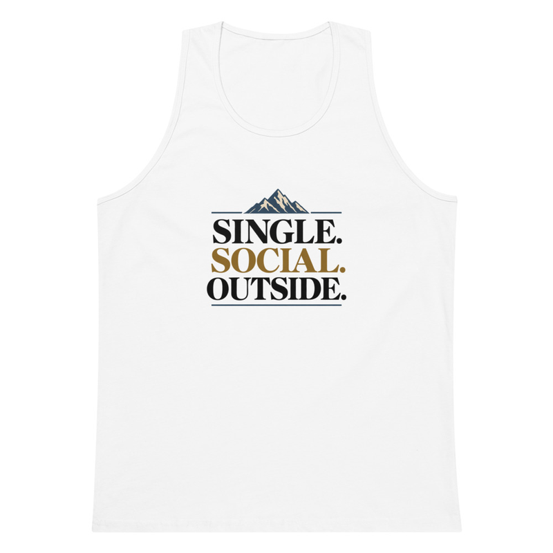 Premium tank top - Single social Outside - all  – XL, White