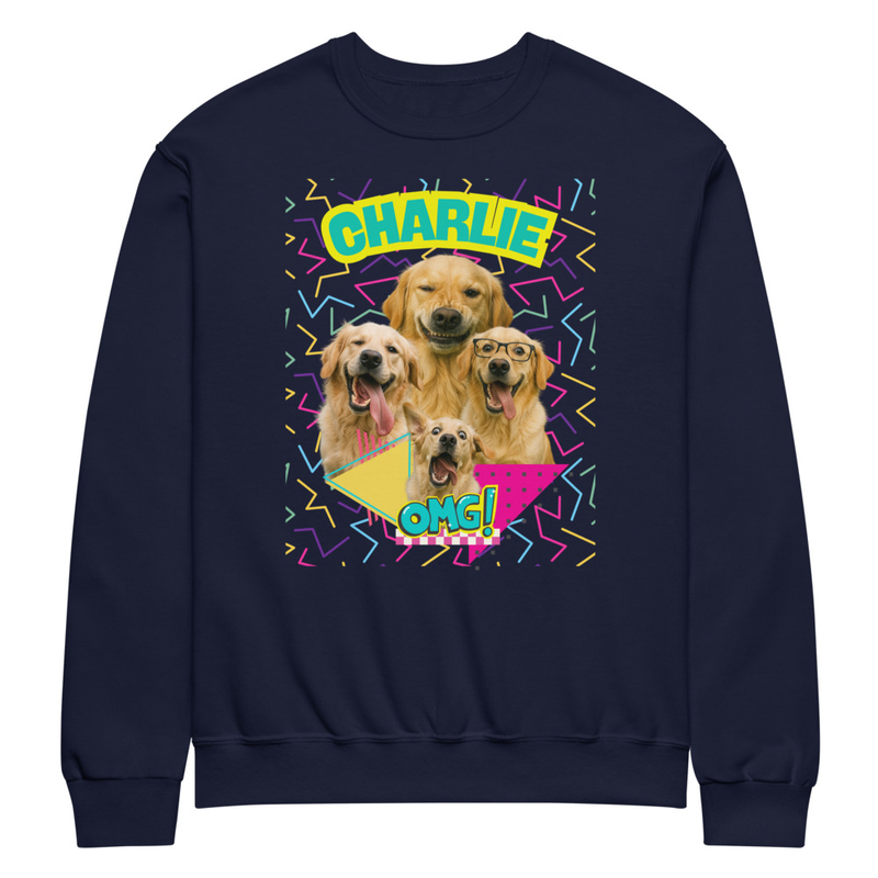 Retro Personalized Pet Party - Crew neck sweatshirt