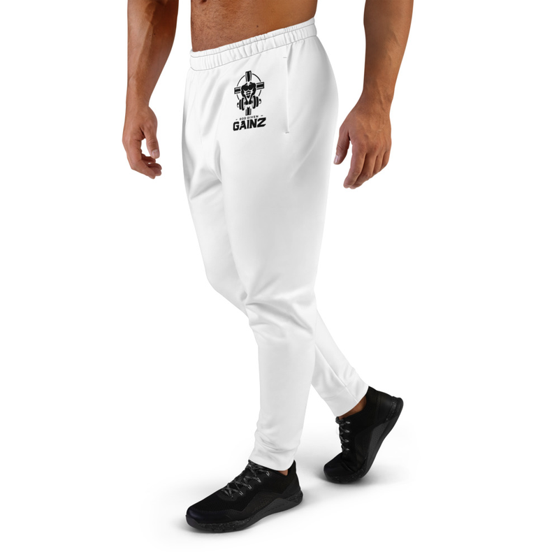 God Given Gainz Essential Performance Joggers - White