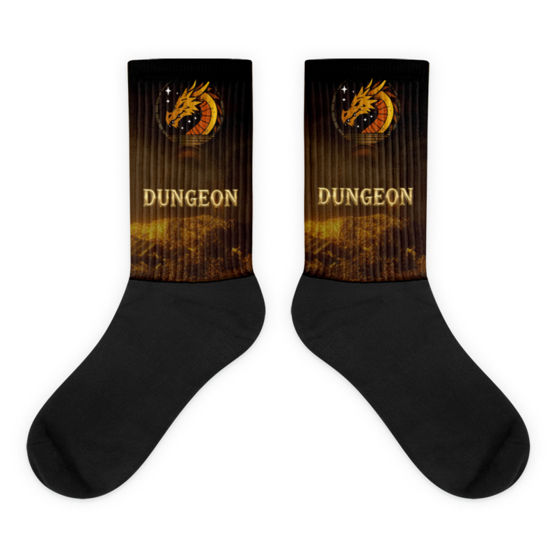 Dungeon Crest Socks — front view