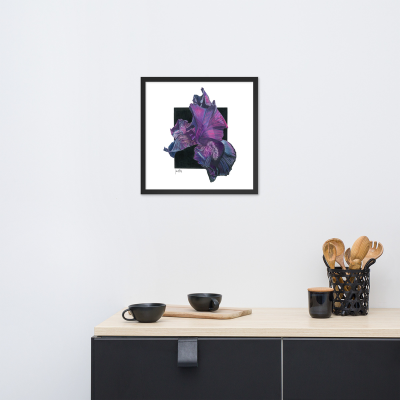 The Power Of Purple Framed Print – 18″×18″, Black