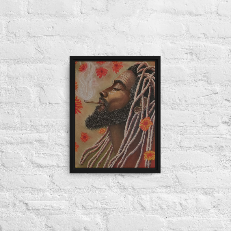 Canna Bliss Framed Canvas