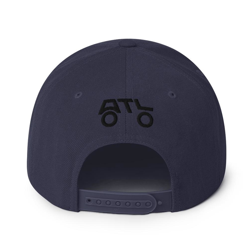 Snapback Hat - Black Out (REAR BRAND MARK) – One size, Navy