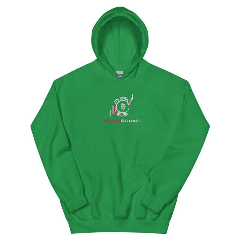 #CashSquad Embroidered Hoodie v.2 – XL, Irish Green