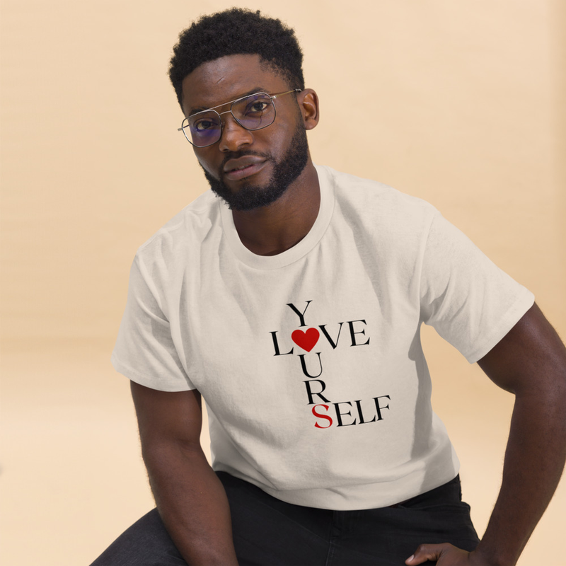 Love Yourself Men's classic tee – S, Natural