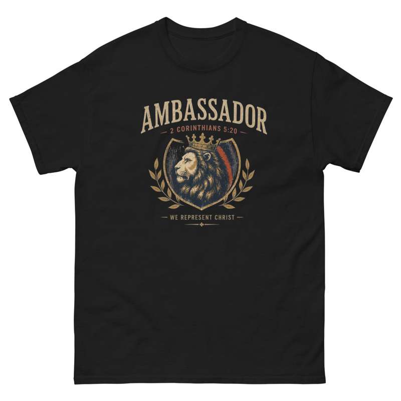 Ambassador Lion of Judah Tee – S, Black