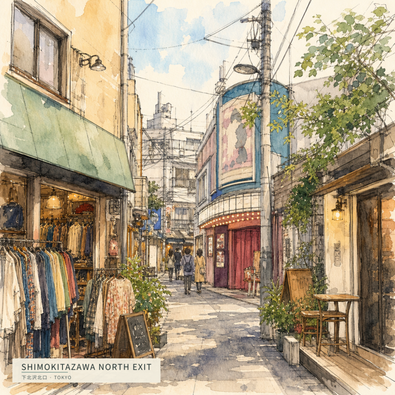Shimokitazawa North Exit(下北沢北口)のアートワーク