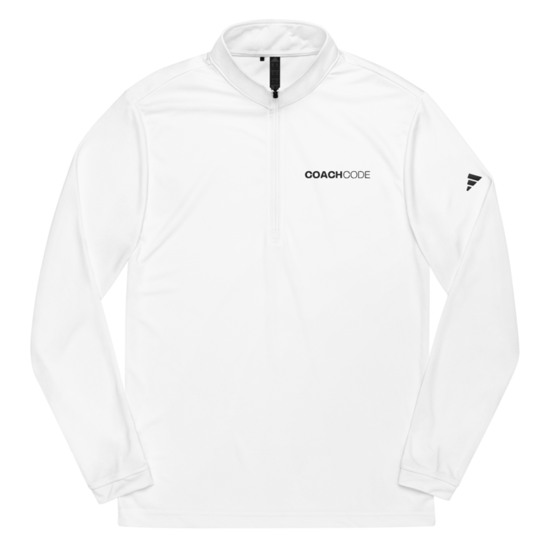 Coach Code Black Logo Quarter zip pullover