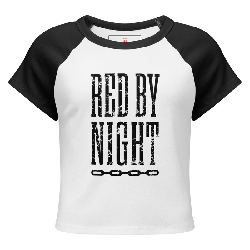Official Red By Night Women’s micro rib raglan baby tee